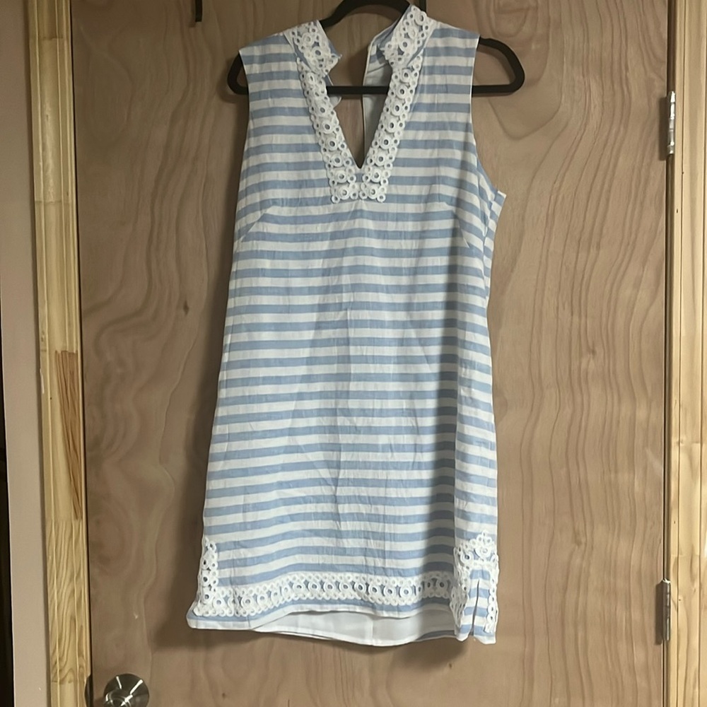 Blue and white Eliza J dress